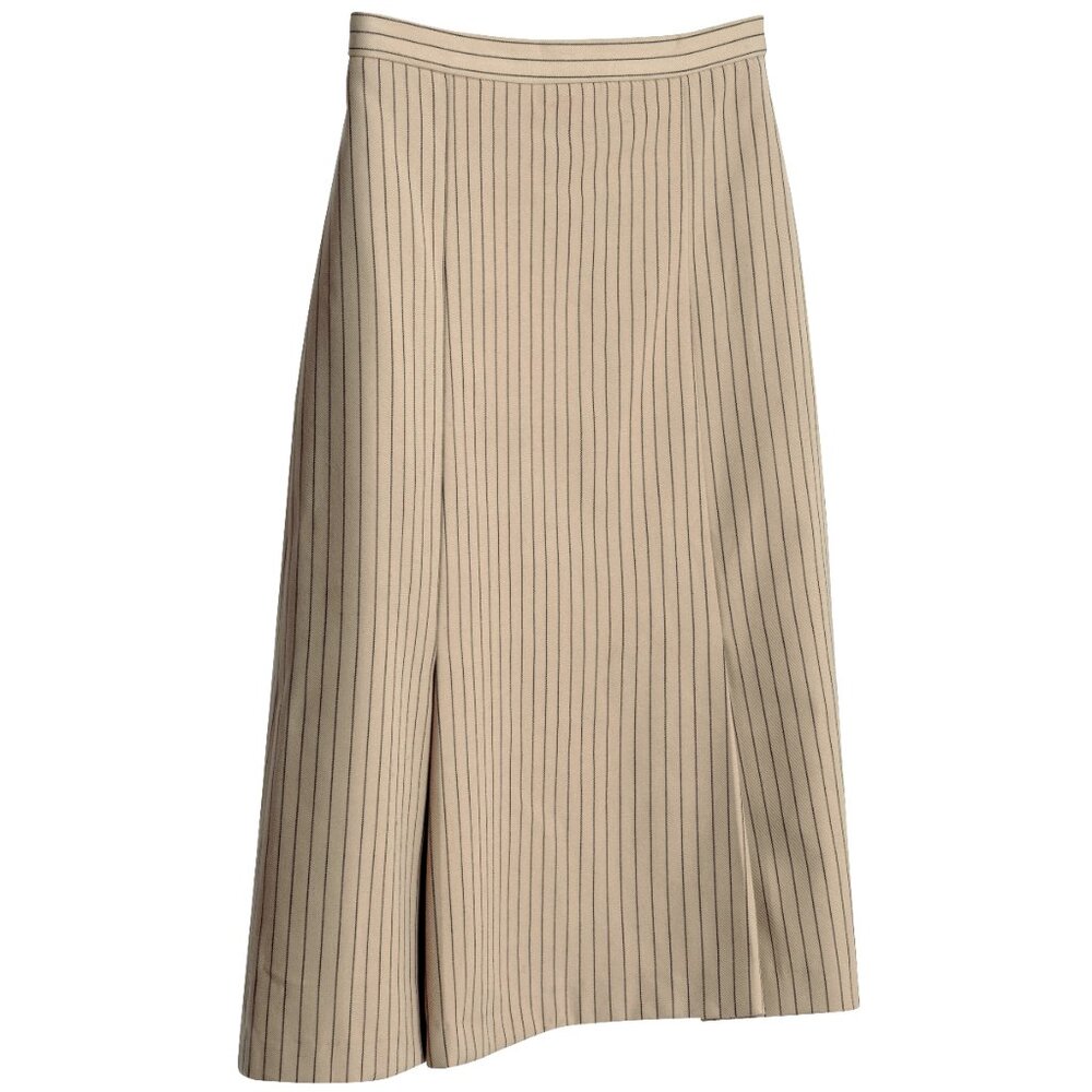Sundazed (Germany) Vintage Schurwolle Twill Inverted Pleat A-Line Midi Skirt - Picture 4 of 9